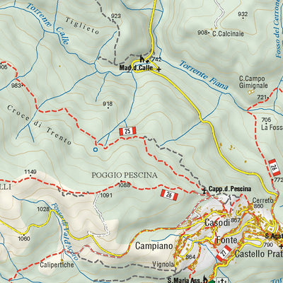 Via di Francesco Firenze - La Verna 1:25.000 (Florence to La Verna) Preview 2