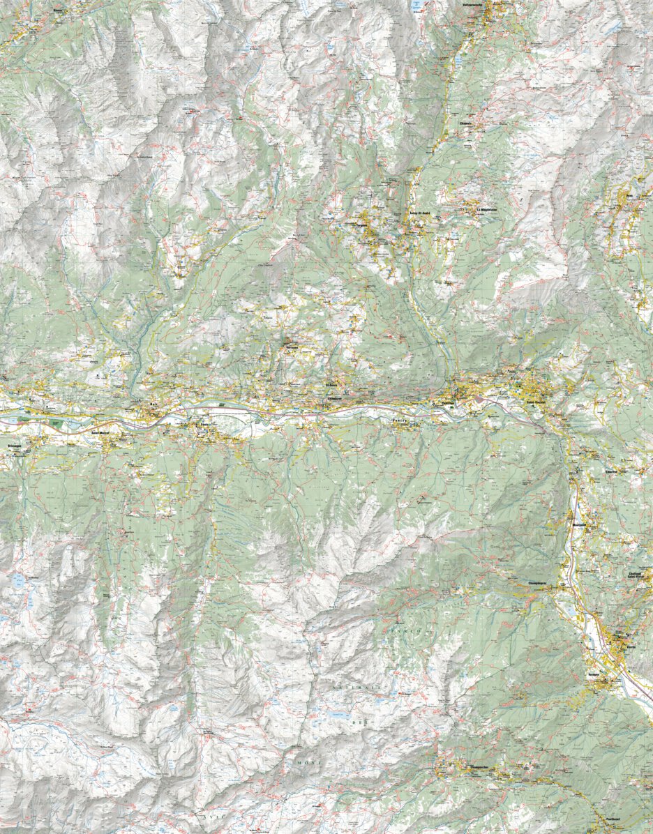 Valle Centrale, Saint-Barthélemy, Saint-Marcel - Val Clavalité 1:25.000 ...