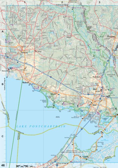 Louisiana Atlas & Gazetteer Page 46 Preview 1