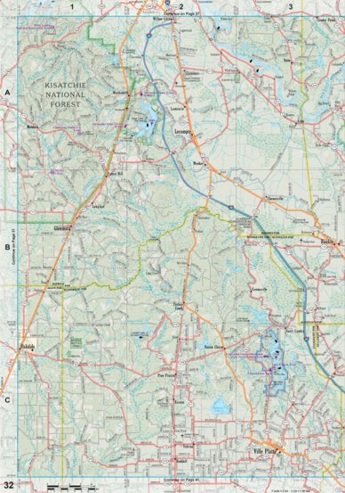 Louisiana Atlas & Gazetteer Page 32 Preview 1