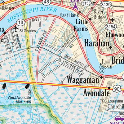 Louisiana Atlas & Gazetteer Page 55 Preview 3
