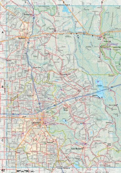 Louisiana Atlas & Gazetteer Page 42 Preview 1