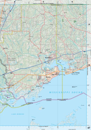 Louisiana Atlas & Gazetteer Page 47 Preview 1