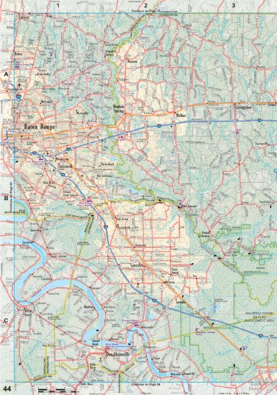 Louisiana Atlas & Gazetteer Page 44 Preview 1