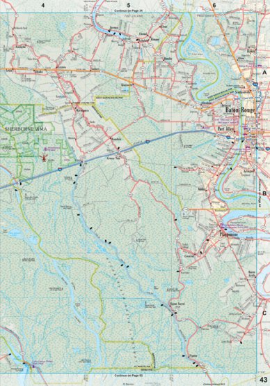 Louisiana Atlas & Gazetteer Page 43 Preview 1
