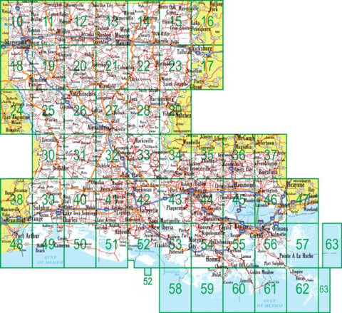 Louisiana Atlas & Gazetteer Overview Map Preview 1