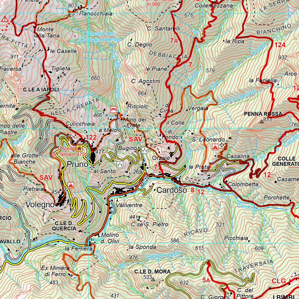 Alpi Apuane Meridionali - Foglio Ovest Map by Edizioni Multigraphic ...