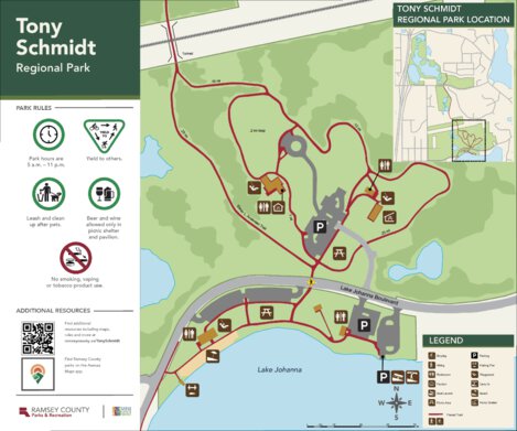Tony Schmidt Regional Park South Map by Ramsey County Parks ...