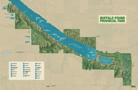 Buffalo Pound Provincial Park Full Map Preview 1