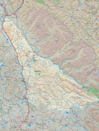 WMU 7-16 Omineca Region 7A - Hunting Topo BC Preview 1
