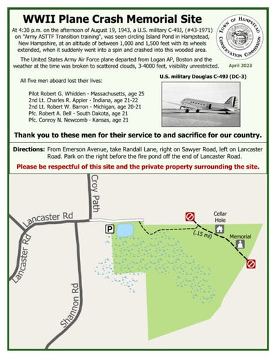 WWII Plane Crash Memorial Site, Hampstead, NH Preview 1