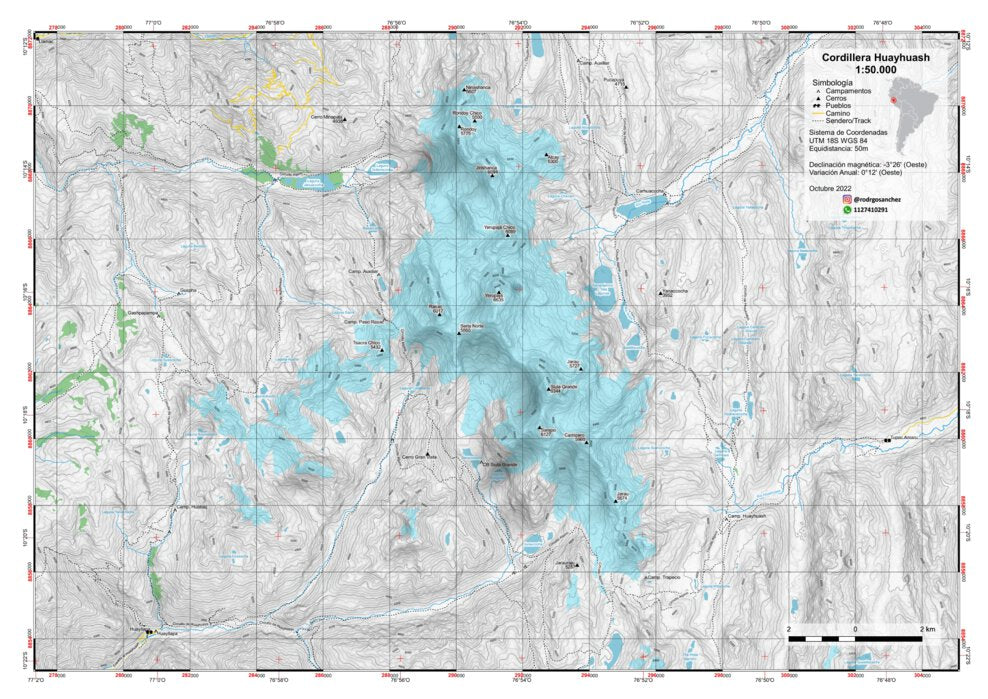 Yerupajá 1:50.000 Map by Zumaps | Avenza Maps