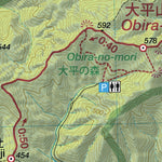 Obira-yama 大平山 Hiking Map (Chubu, Japan) 1:25,000 Preview 2