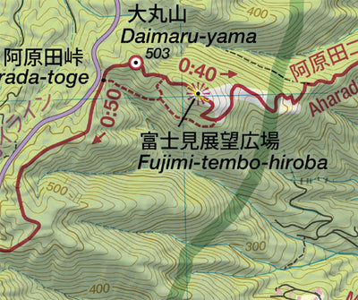Sukumo-yama 巣雲山 Hiking Map (Chubu, Japan) 1:25,000 Preview 2