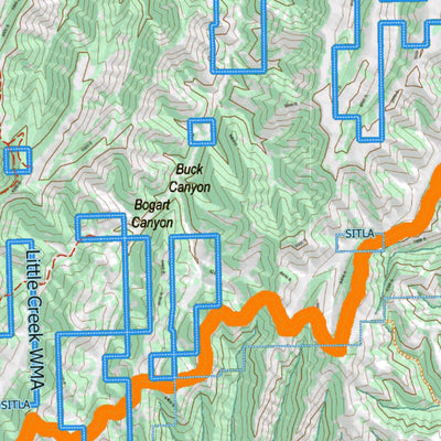 UT Book Cliffs Little Creek South 889 Topo Preview 2