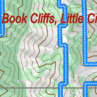 UT Book Cliffs Little Creek Roadless 12 Topo Preview 2