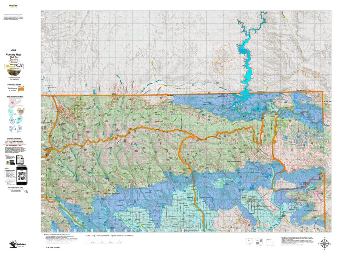 UT North Slope 612 Topo Conc Map by Utah HuntData LLC | Avenza Maps