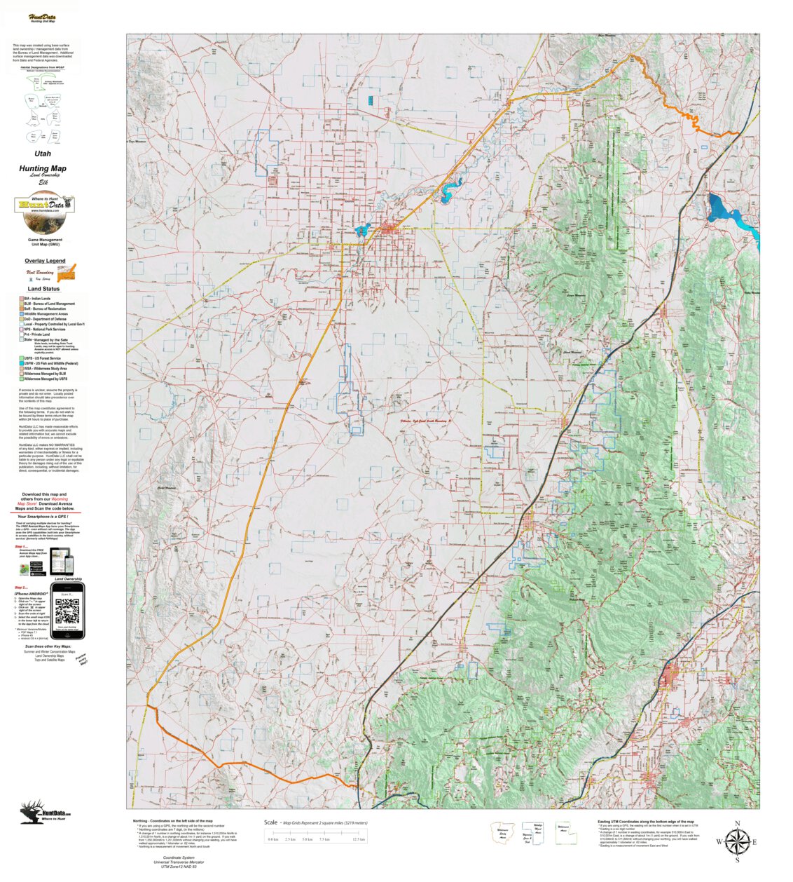 UT Fillmore Oak Creek South 81 Topo Map by Utah HuntData LLC | Avenza Maps