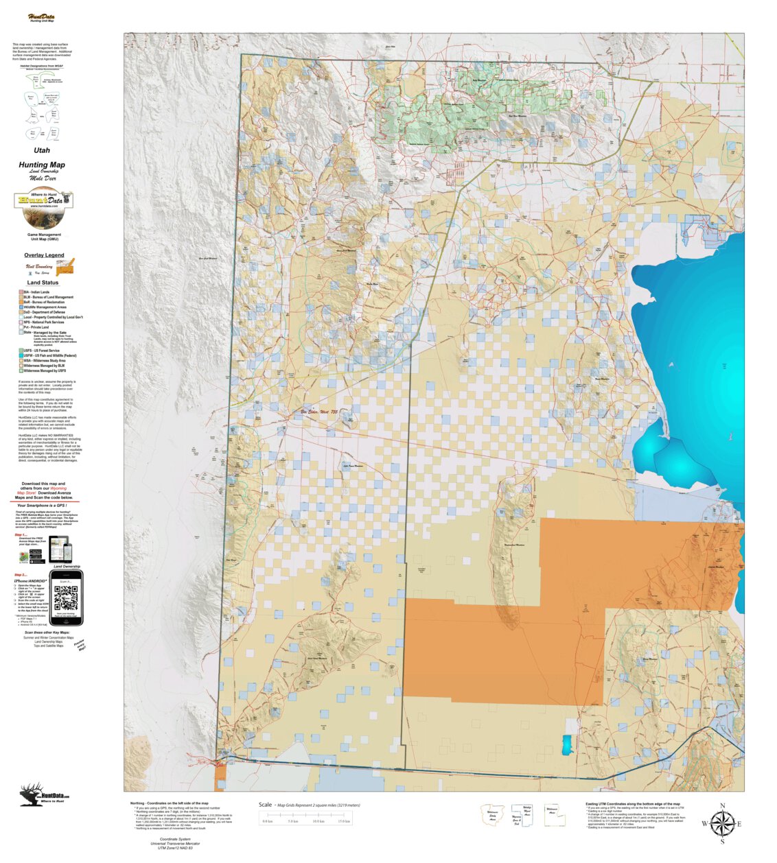 UT Box Elder West 755 Hybrid Mule Deer Map by Utah HuntData LLC ...