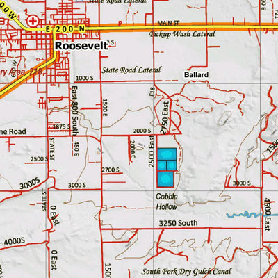 UT Uintah Basin Extended Archery Area 218 Topo Preview 2