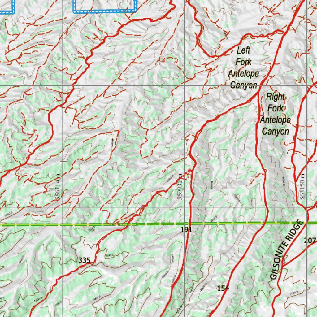 UT Uintah Basin Extended Archery Area 218 Topo Map by Utah HuntData LLC ...