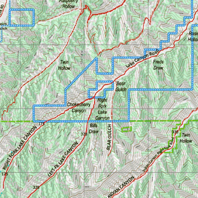 UT Wasatch Mtns East 621 Topo Preview 3