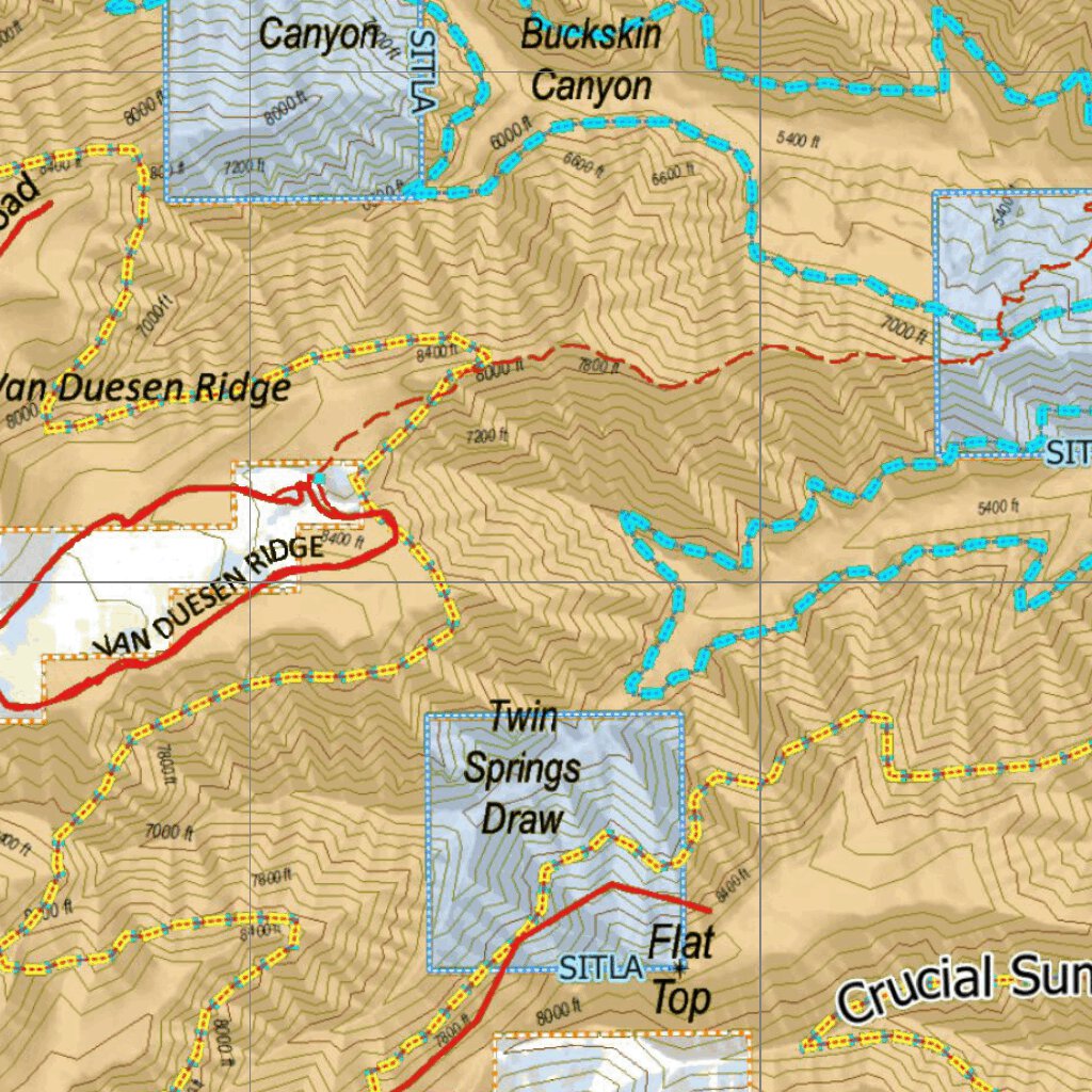 UT Nine Mile Gray Canyon 821 Hybrid Elk Map by Utah HuntData LLC ...