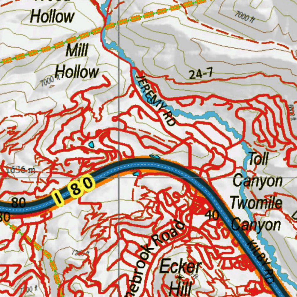 UT East Canyon Morgan-Summit 79 Hybrid Elk Map by Utah HuntData LLC ...