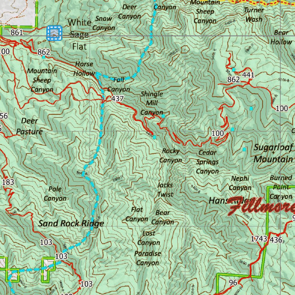 UT Fillmore Oak Creek 85 Hybrid Elk Map by Utah HuntData LLC | Avenza Maps
