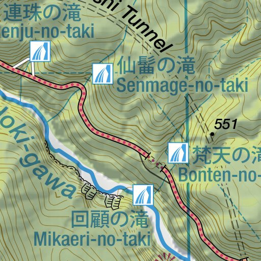 Yasuto-yama 安戸山 Hiking Map (Kanto, Japan) 1:20,000 by Japanwilds.org ...