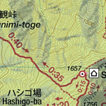 Sobo-san 祖母山 Hiking Map (Kyushu, Japan) 1:25,000 Preview 3