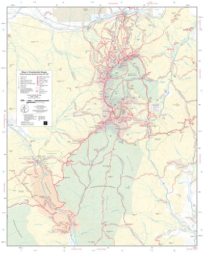 AMC White Mountains Trail Map 1: Presidential Range Preview 1