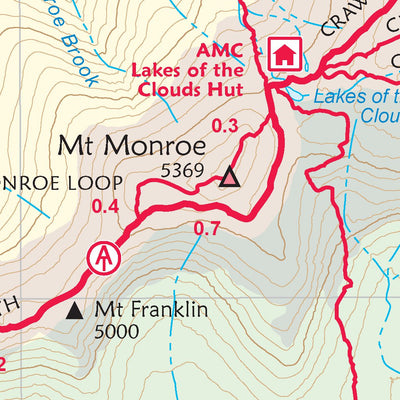 AMC White Mountains Trail Map 1: Presidential Range Preview 2