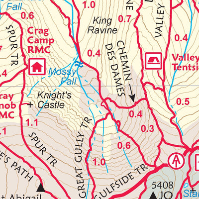 AMC White Mountains Trail Map 1: Presidential Range Preview 3