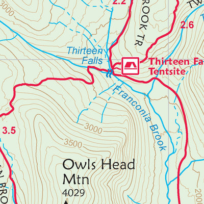 AMC White Mountains Trail Map 2: Franconia-Pemigewasset Preview 2