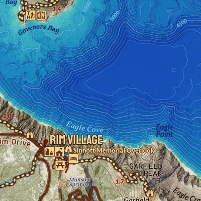 Crater Lake National Park - Visitor Map Preview 2