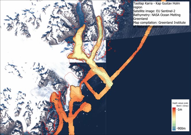 Tasiilap Karra - Kap Gustav Holm East Greenland bathymetry Map by ...