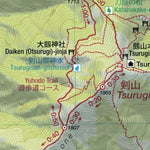 Tsurugi-san 剣山 Hiking Map (Shikoku, Japan) 1:20,000 Preview 3
