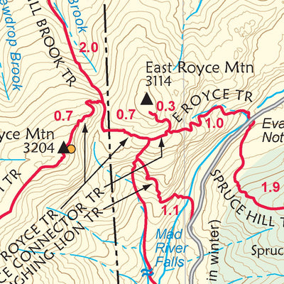 AMC White Mountains Trail Map 5: Carter Range-Evans Notch Preview 3