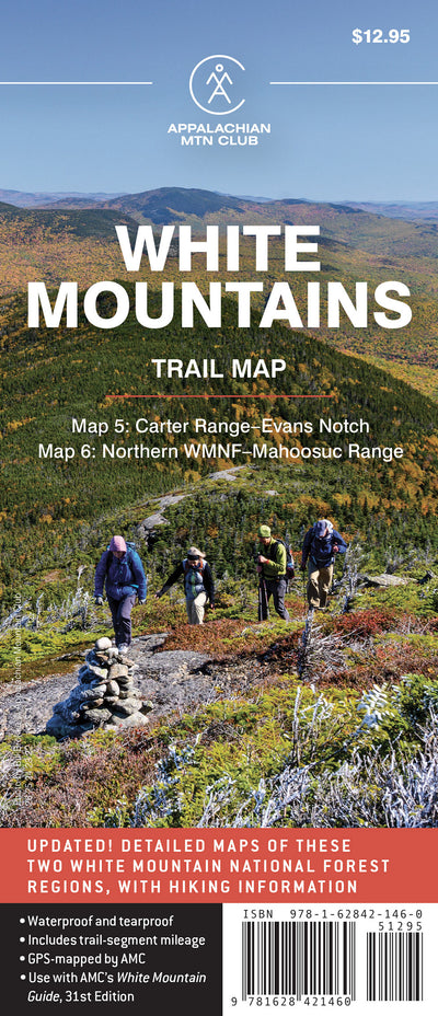 AMC White Mountains Trail Map 6: North Country-Mahoosuc Range Preview 1