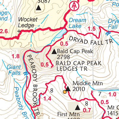 AMC White Mountains Trail Map 6: North Country-Mahoosuc Range Preview 3