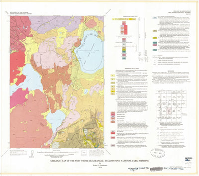 Geologic map of the West Thumb quadrangle, Yellowstone National Park, Wyoming Preview 1