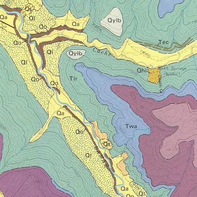 Geologic map of the Abiathar Peak quadrangle, Yellowstone National Park, Wyoming and Montana Preview 3