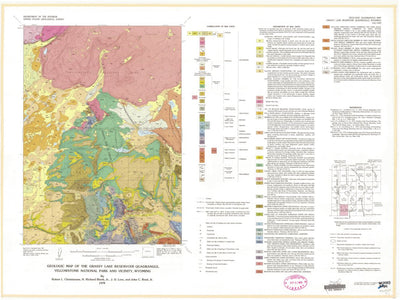 Geologic map of the Grassy Lake Reservoir quadrangle, Yellowstone National Park Preview 1