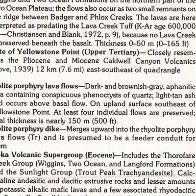 Geologic map of the Two Ocean Pass quadrangle, Yellowstone National Park and vicinity, Wyoming Preview 2
