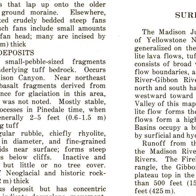 Surficial geologic map of the Madison Junction quadrangle, Yellowstone National Park, Wyoming Preview 2