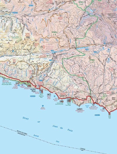 VIBC03 Jordan River - Vancouver Island BC Topo Preview 1