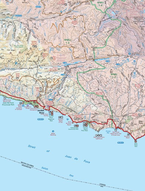 VIBC03 Jordan River - Vancouver Island BC Topo Preview 1