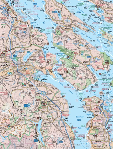 VIBC11 Duncan - Vancouver Island BC Topo Map by Backroad Mapbooks ...