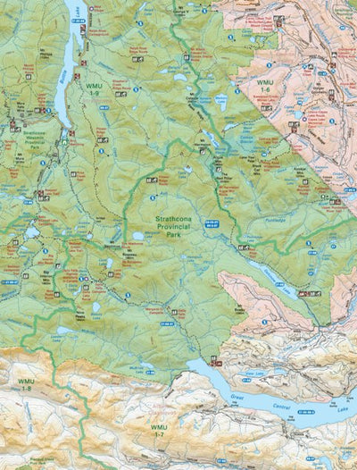 VIBC25 Della Falls - Vancouver Island BC Topo Preview 1